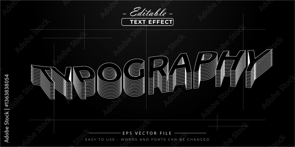 Obraz premium Typography editable text effect.