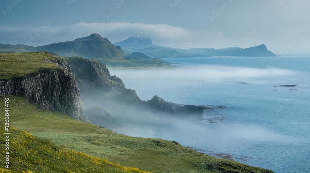 Misty Coastline of Isle of Skye, Scotland Misty Coastline of Isle of Skye, Scotland