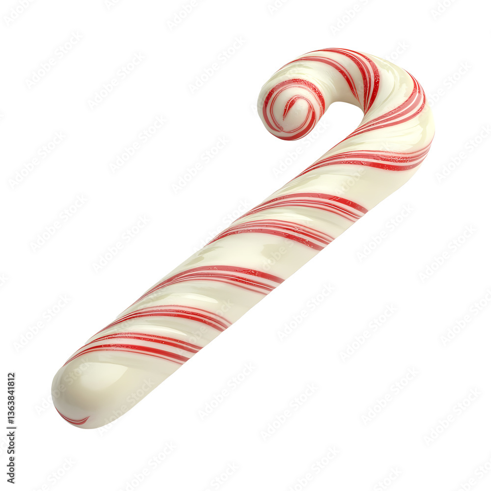Fototapeta premium Sweet candy cane treat for holiday festivities.