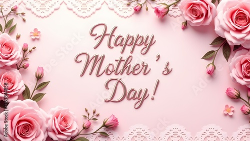 The soft, pastel hues and the elegant floral design create a sense of warmth and appreciation. The blooming roses and the tender sentiment evoke a feeling of love and gratitude.