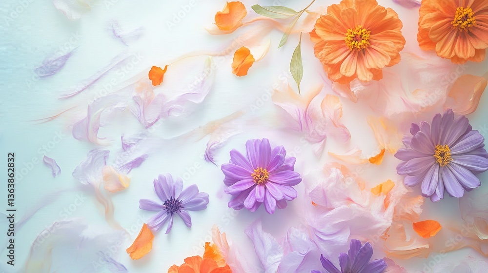 Obraz premium NatureFlorals Dreamy Floral View Pastel Lavender Petals