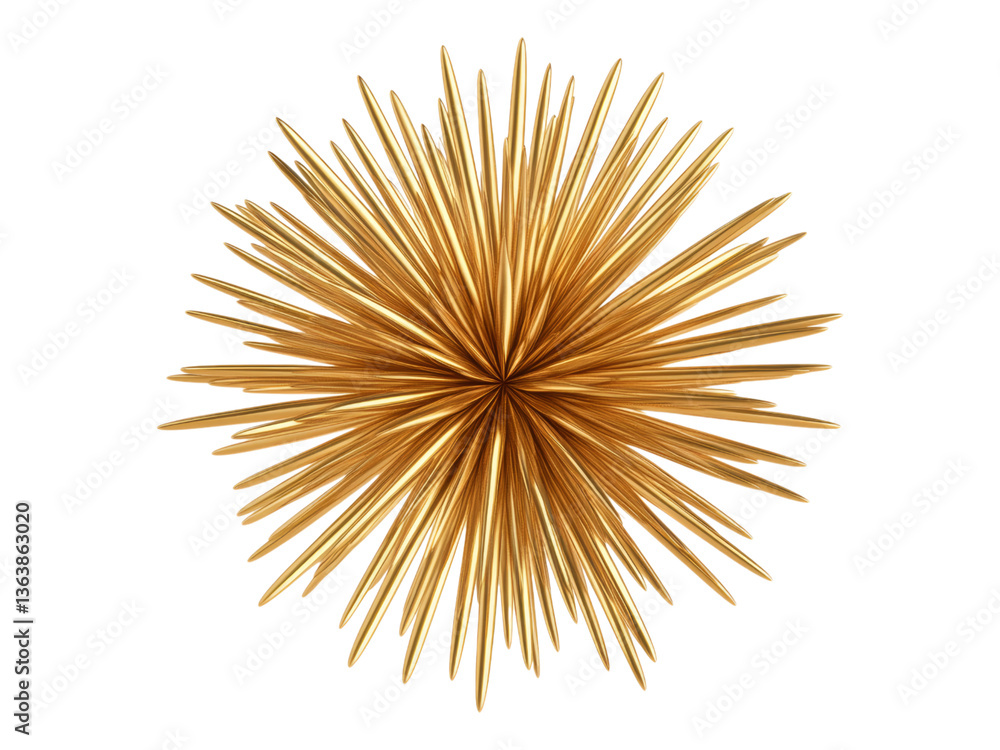 Obraz premium Golden starburst with elongated spikes for decoration