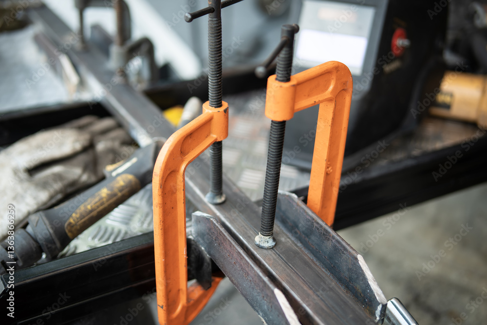C-Clamps for Metal Working in work shop