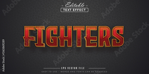 Fighters editable text effect style.