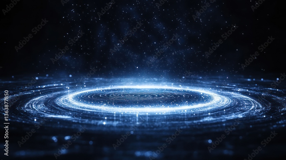 Fototapeta premium Celestial Vortex: A Glimmering Cosmic Dance