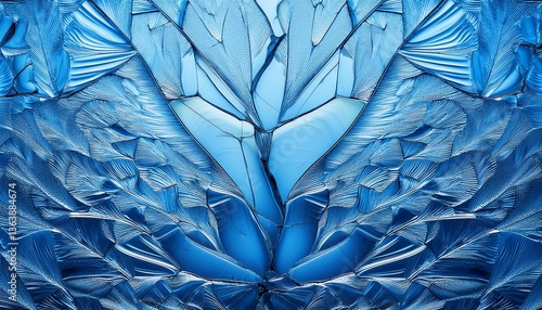 Realistic Cracked Ice Texture in Frosty Blue Tones