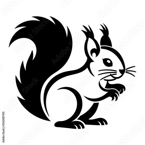 Wallpaper Mural Squirrel Silhouette with Bushy Tail Torontodigital.ca