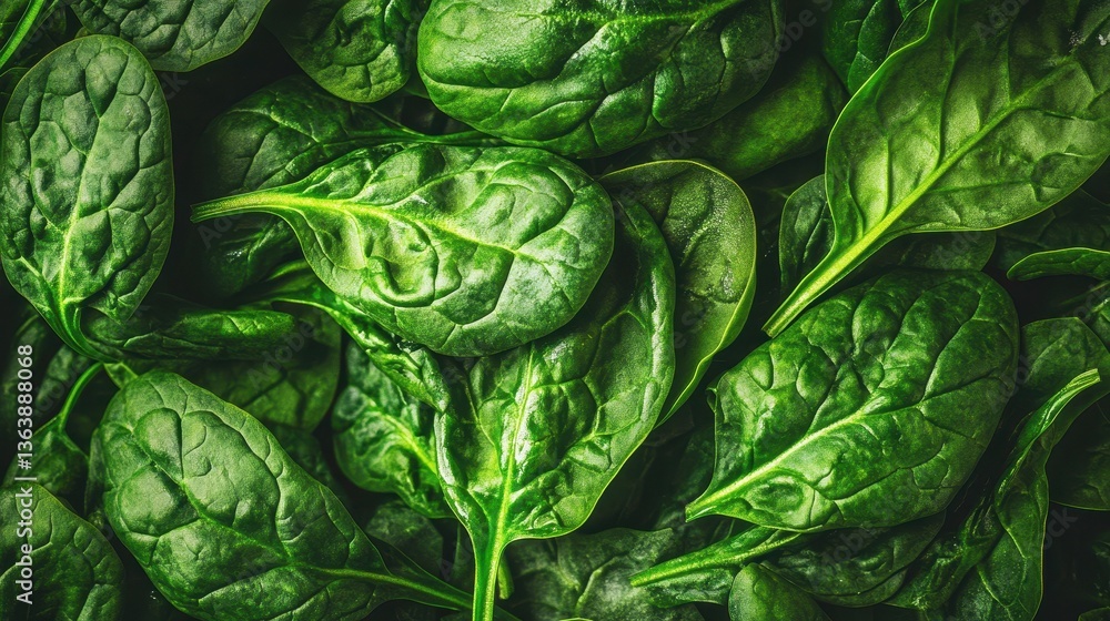 Fototapeta premium Celebrate the vibrant flavors and health benefits of spinach on National Spinach Day with a flyer filled with excitement and creativity that encourages everyone to enjoy this leafy green