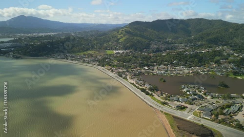Wallpaper Mural Aerial View, San Rafael, Green Rolling Hills, San Pablo Bay Torontodigital.ca