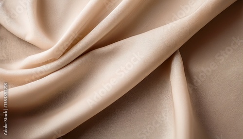 Neutral Beige Linen Fabric Texture with Subtle Textile Pattern