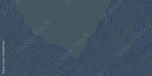 Hand drawn thin brush lines abstract minimal waves and ripples pattern, Japanese, ethnic handcrafted, wood carving textured background, simple water graphic for textile, carpet, wrapping paper