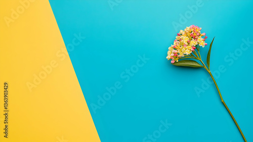 Yellow And Turquoise Floral Arrangement