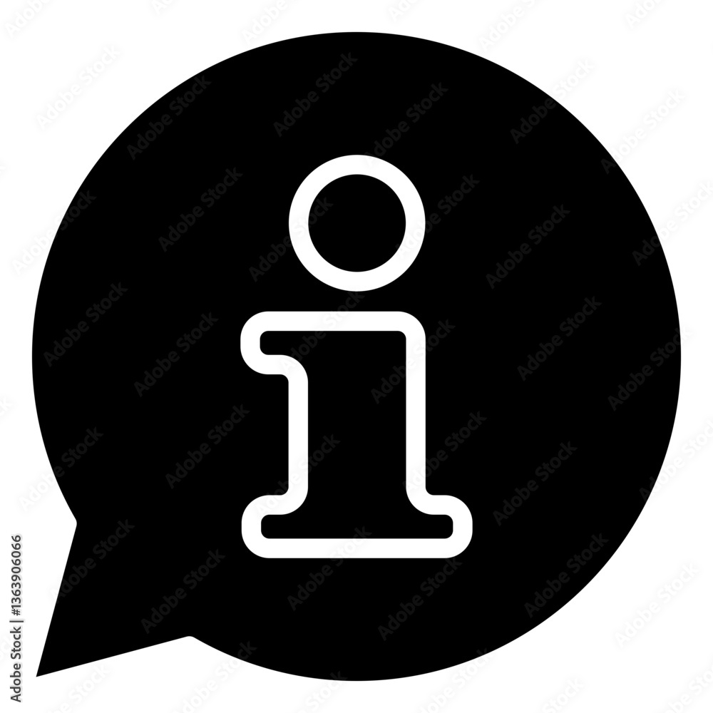 Information Bubble Chat Icon Customer Support and Service Glyph Design Vector Concept Information Bubble Chat Icon Customer Support and Service Glyph Design Vector Concept