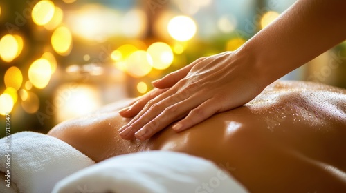 Wallpaper Mural A person receiving a therapeutic back massage in a spa setting Torontodigital.ca