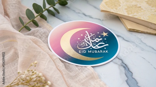 Eid Mubarak texture stickler 
