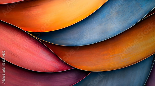 Abstract Multicolored Geometric Shapes Design