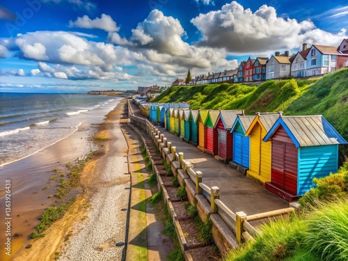 Bridlington Seafront Summer Holiday: Vibrant Coastal Scene, East Coast England