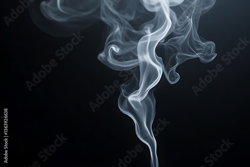 Wallpaper Mural Flowing smoke dance dark background abstract image mysterious environment close-up perspective Torontodigital.ca