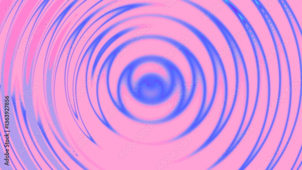 Abstract swirling concentric circles in pastel pink and blue Abstract swirling concentric circles in pastel pink and blue