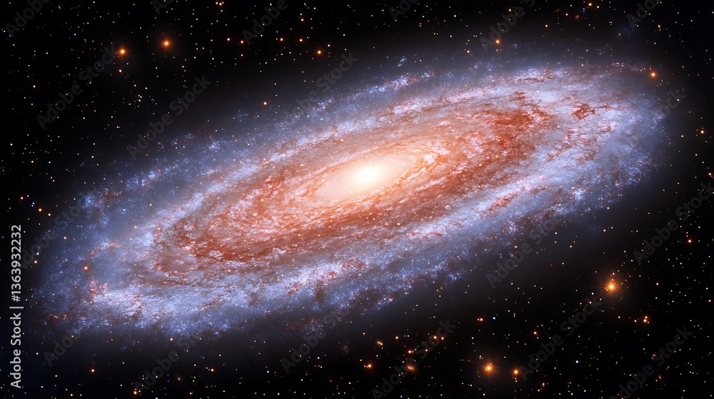 Obraz premium Spiral galaxy in deep space. (33)
