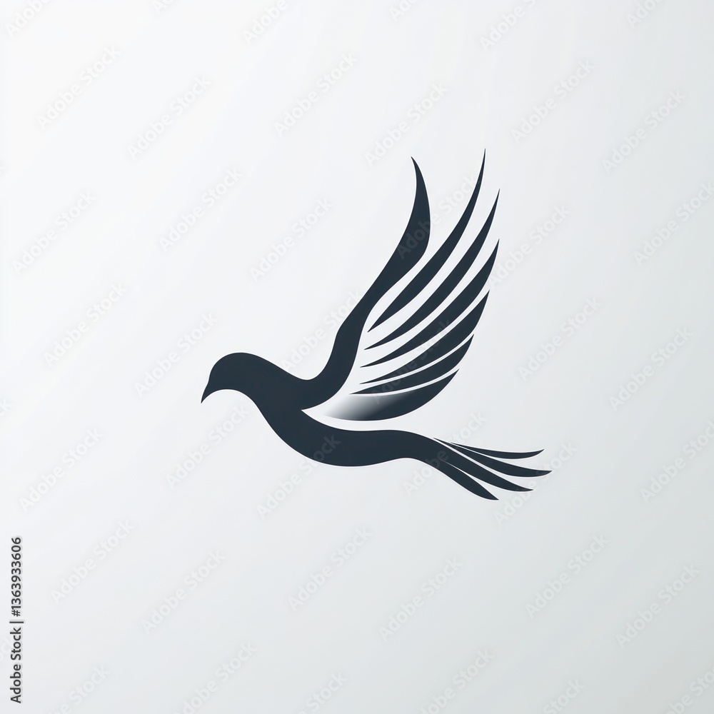 Obraz premium Soaring Dove Logo