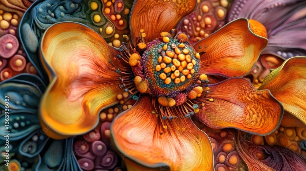 Naklejka premium Abstract Floral Art