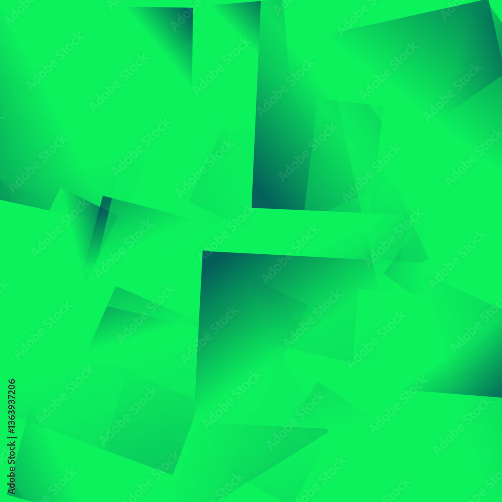 Obraz premium Abstract green gradient squares background illustration, modern design, graphic element