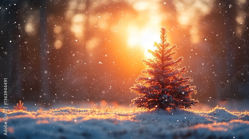 christmas tree in the forest christmas tree in the forest