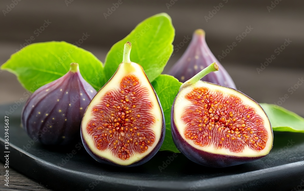 Figs on Dark Plate Figs on Dark Plate
