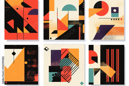 abstract shapes and colours background