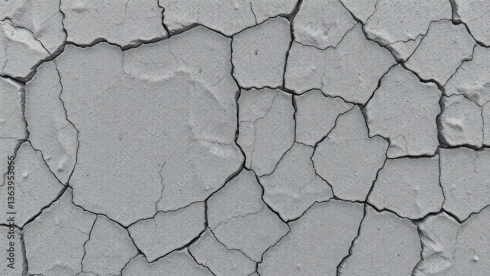 Obraz premium Cracked stone surface. Close-up. Gray abstract grunge background. Banner with gray rock texture. Copy space.
