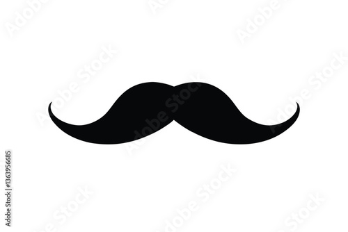 mustache vector silhouette art illustration