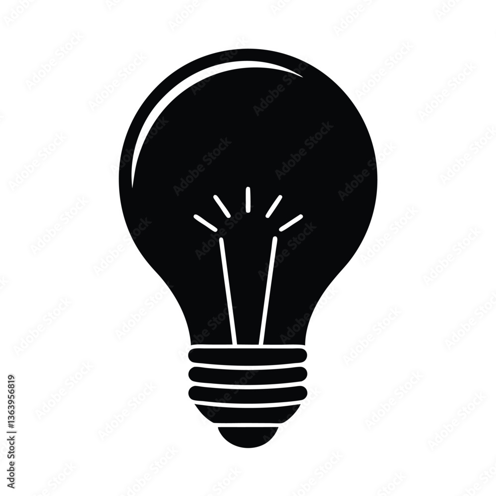 Obraz premium light bulb vector silhouette illustration