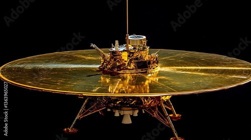 Wallpaper Mural Golden spacecraft model against black background. Torontodigital.ca