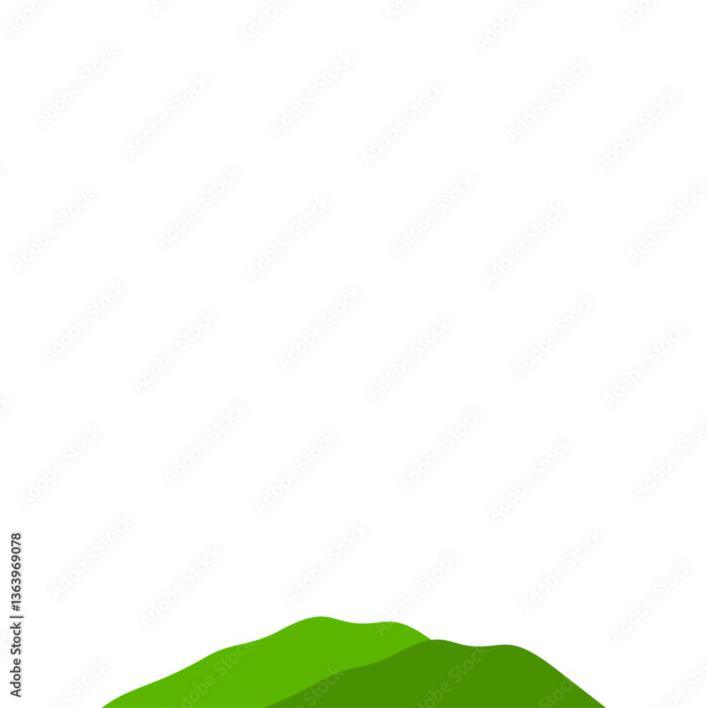 Fototapeta premium Green Mountain Illustration
