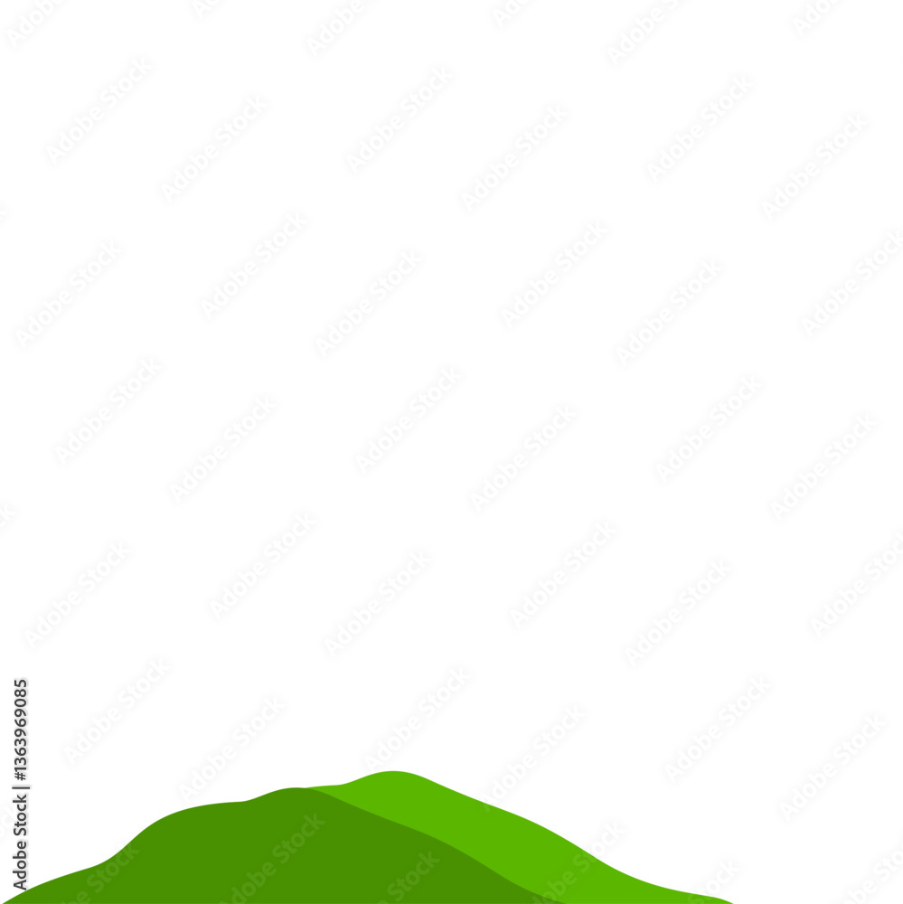 Fototapeta premium Green Mountain Illustration