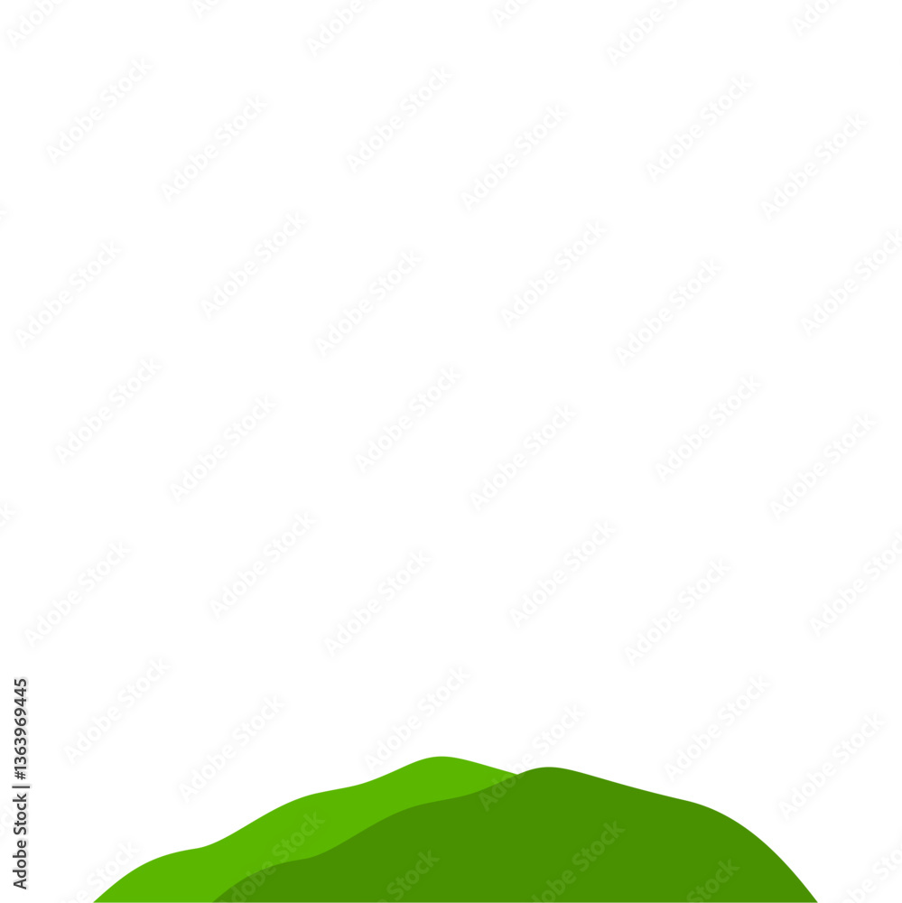 Fototapeta premium Green Mountain Illustration