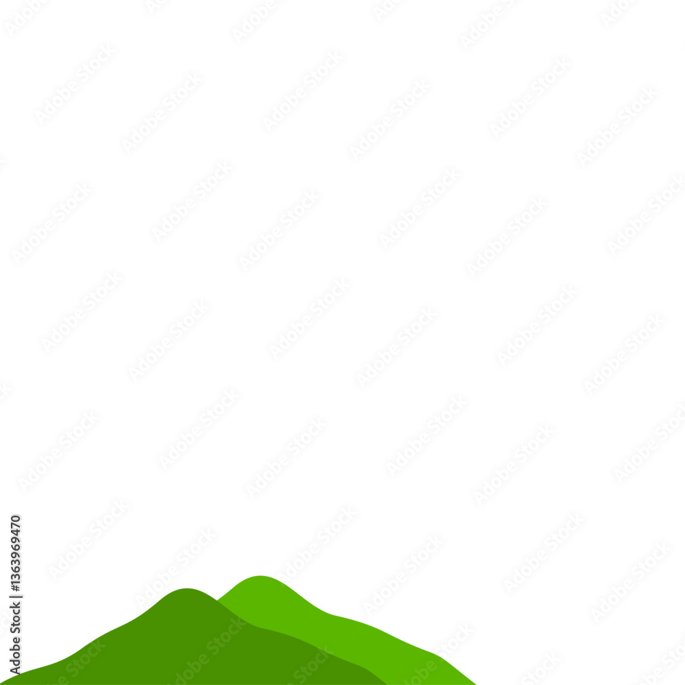 Fototapeta premium Green Mountain Illustration