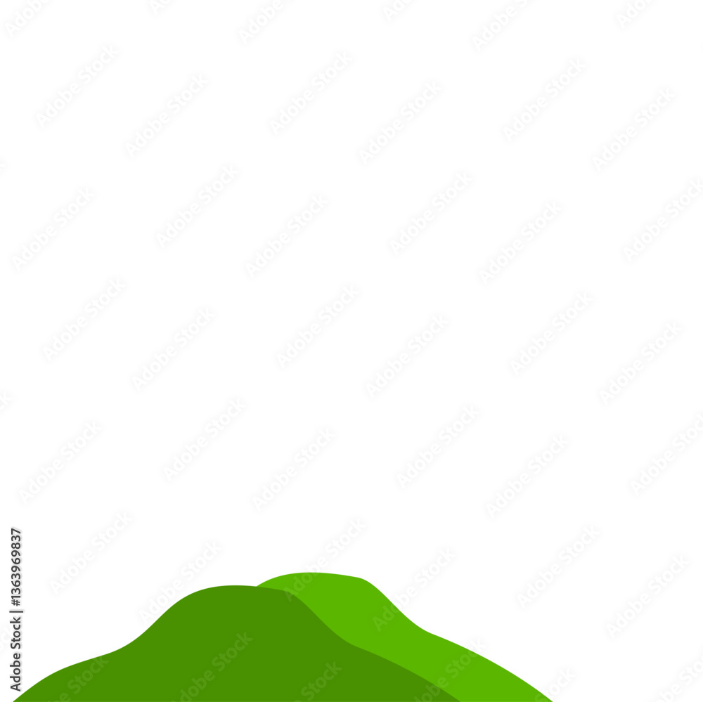 Fototapeta premium Green Mountain Illustration