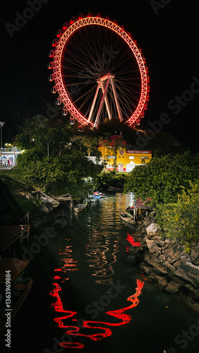 ferris wheel at night