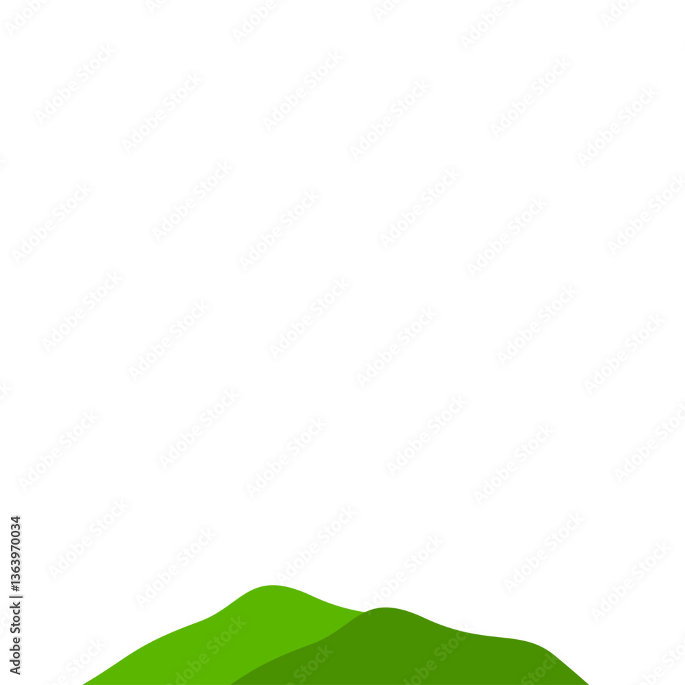 Fototapeta premium Green Mountain Illustration