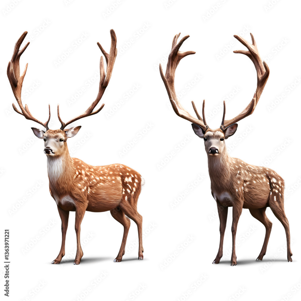Obraz premium deer isolated on transparent background