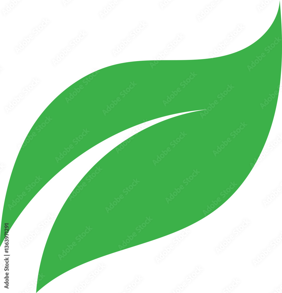 Stylized Leaf Emblem Logo Vector Element Stylized Leaf Emblem Logo Vector Element
