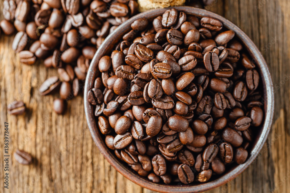 Fototapeta premium coffee beans in sack