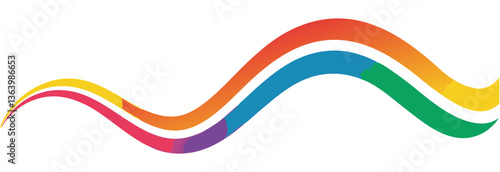 Dynamic, colorful wave lines in a flowing abstract design. Perfect for adding energy and movement to your visuals.