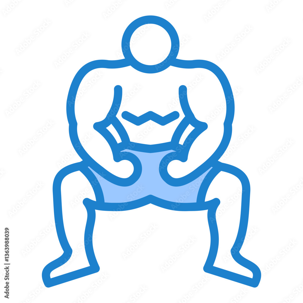Obraz premium Wrestler Power Icon
