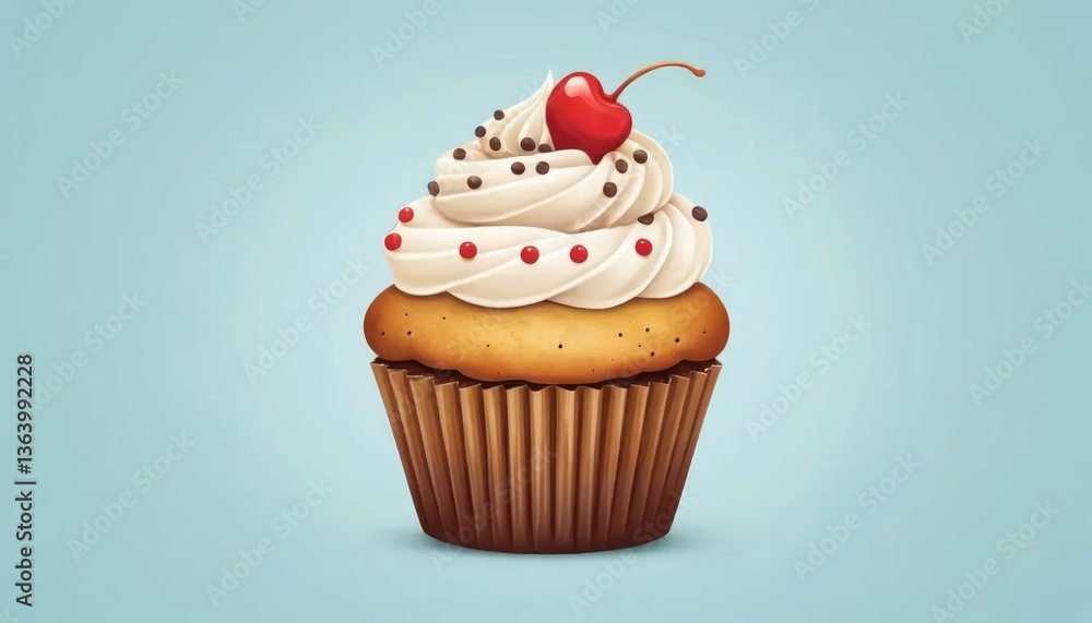 cupcake with cream cupcake with cream