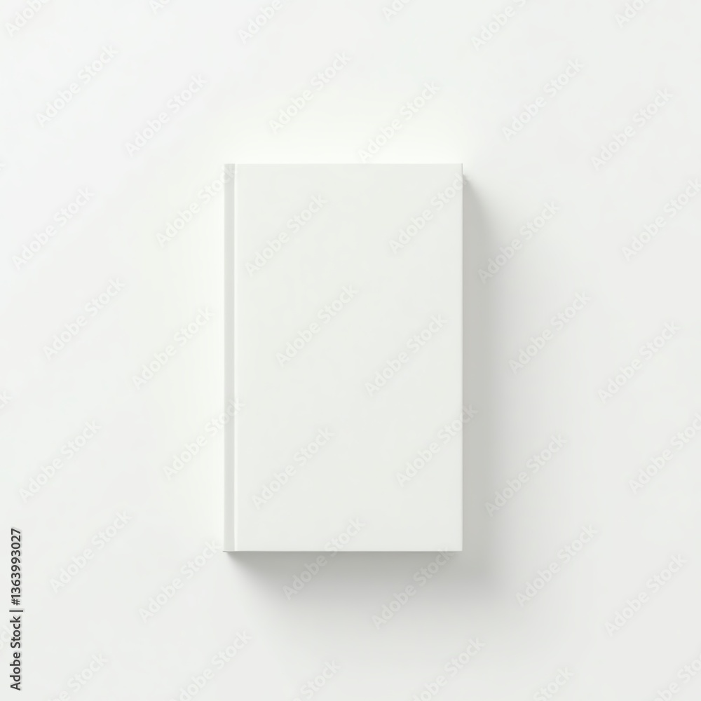 Minimalist design of a blank book on a white background. Minimalist design of a blank book on a white background.