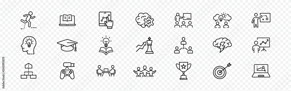 Learning Boost Icon Education and Learning Icons Set for Academic and Professional Growth ...