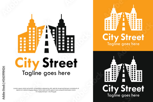 City street design logo template illustration